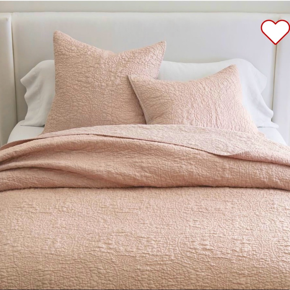 Pottery Barn King Quilt- Soft Rose